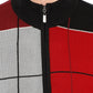 Men's Color Block Quarter Zip Long Sleeve Sweater