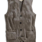 Men's Relaxed Fit Rib Knit Sweater Vest - Button Front with Pockets