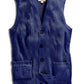 Men's Relaxed Fit Rib Knit Sweater Vest - Button Front with Pockets