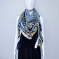 Navy Blue Blanket Cashmere feel Square Scarf