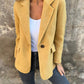 Ins Button Lapel Short Blazer Winter Fashion Commuter Jacket Outwear Women's Clothing