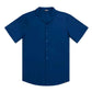 Men’s Short Sleeve Tailored Fit Button-Down Shirt – Blue Sapphire