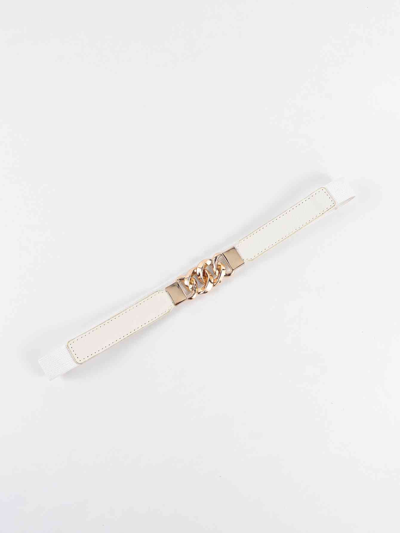 ElegantStyle Elastic PU Belt Zinc Alloy Buckle Women Fashion Adjustable