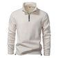 Men Fleece Stand Collar Zipper Sweatshirt Winter Casual Pullover Fashion Top