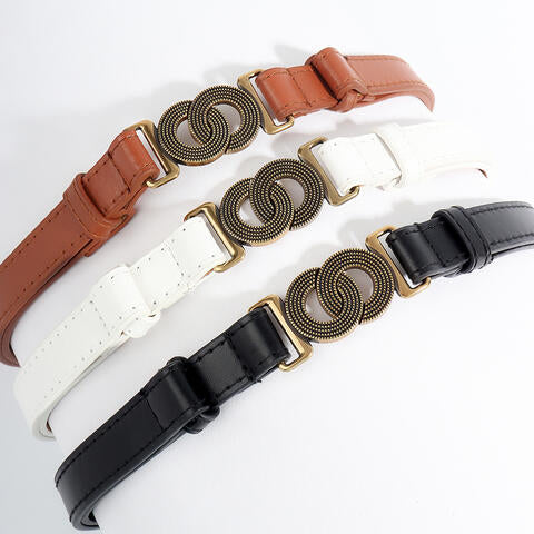 ElegantStyle PU Belt Alloy Buckle Chic Versatile Women Fashion Accessory