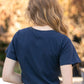 Essential Navy Flutter Sleeve Top