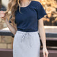 Essential Navy Flutter Sleeve Top