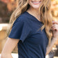 Essential Navy Flutter Sleeve Top