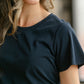 Essential Navy Flutter Sleeve Top