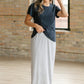 Essential Navy Flutter Sleeve Top