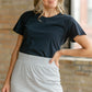 Essential Navy Flutter Sleeve Top