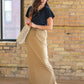 Essential Navy Flutter Sleeve Top