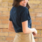 Essential Navy Flutter Sleeve Top