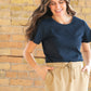 Essential Navy Flutter Sleeve Top