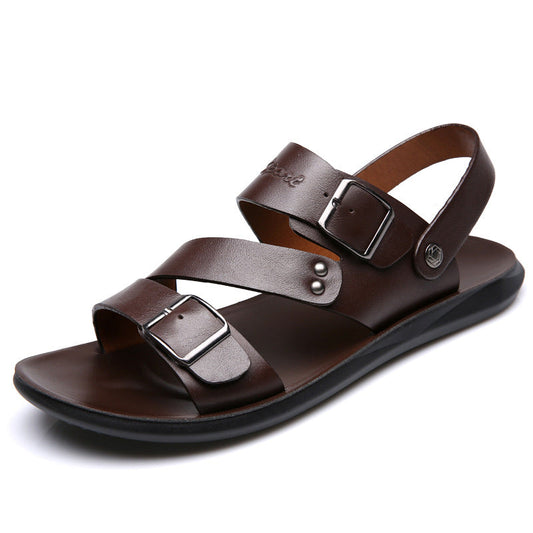Men’s Large Size Beach Sandals Dual Use Cool Casual Slippers Summer