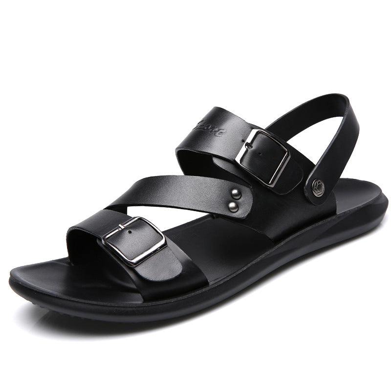 Men’s Large Size Beach Sandals Dual Use Cool Casual Slippers Summer