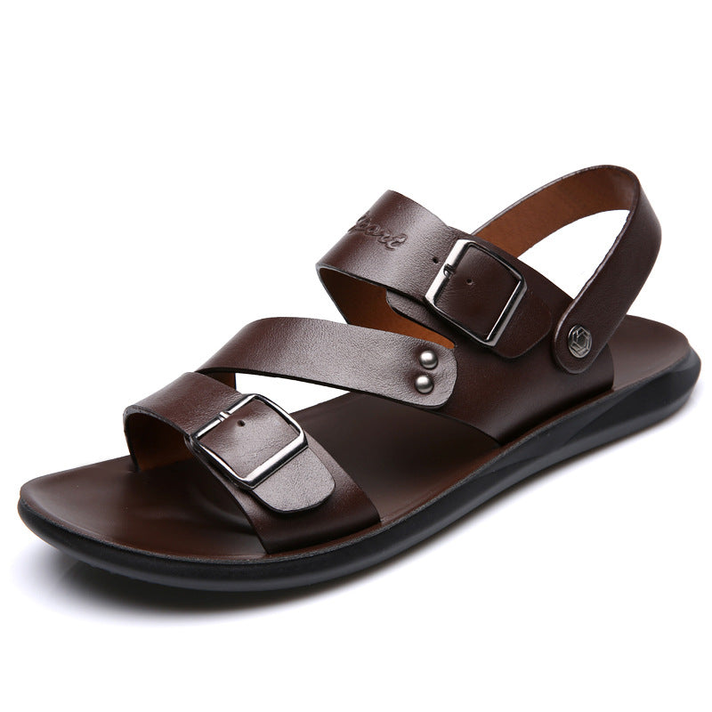 Men’s Large Size Beach Sandals Dual Use Cool Casual Slippers Summer