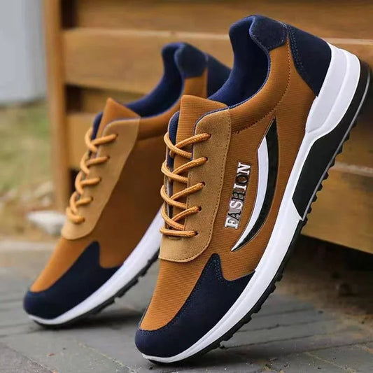 Men Retro Thick Sole Patchwork Running Sneakers Trendy Sports Shoes