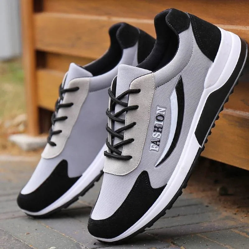 Men Retro Thick Sole Patchwork Running Sneakers Trendy Sports Shoes